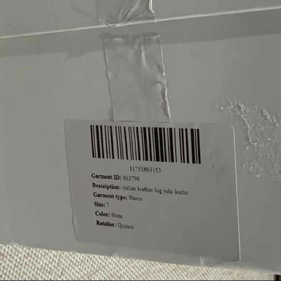 Quince Italian Leather Lug Sole Loafer Bone Cream Women's Sizes 7 and 8 NEW - Picture 12 of 12